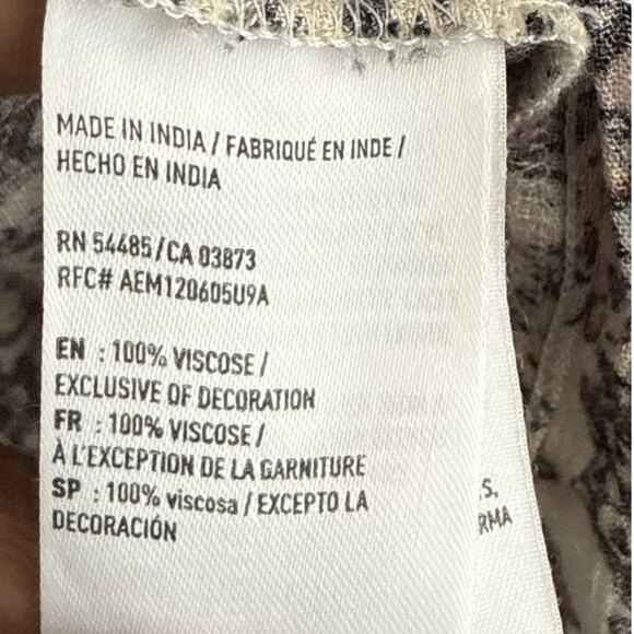 American Eagle Women M Boho Peasant Top Paisley Flowy Romantic Victorian Cottage - Picture 8 of 11